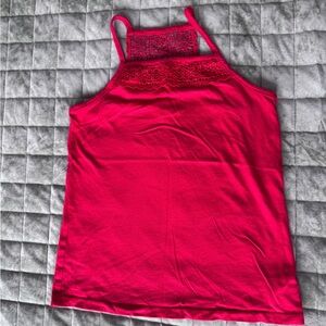 GAP Bright Red  Lace-Trim Camisole